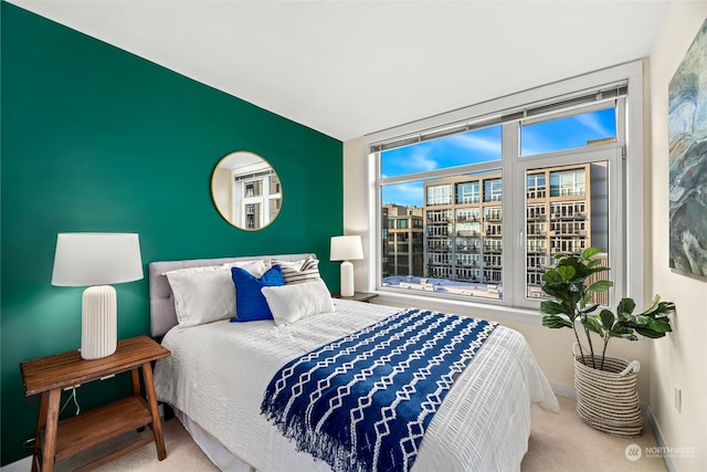 view of carpeted bedroom