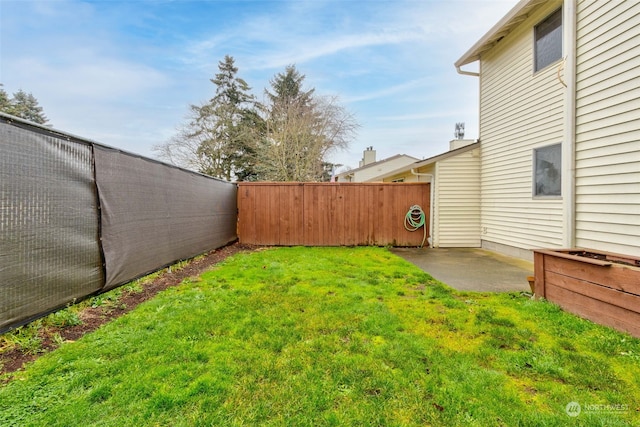 view of yard featuring a patio