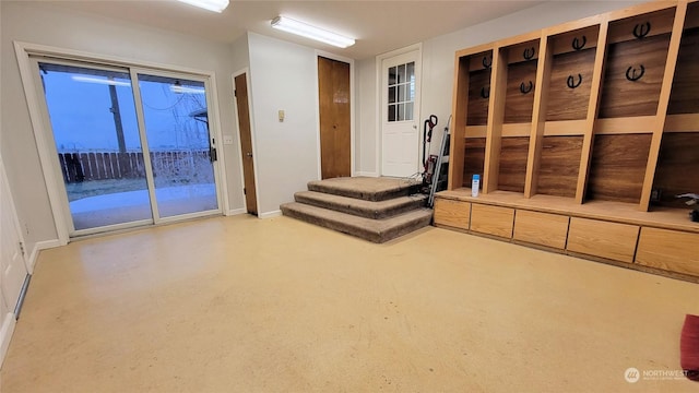 mudroom with baseboards