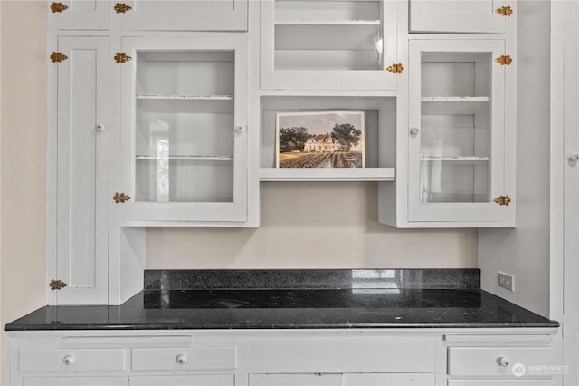 kitchen with white cabinets