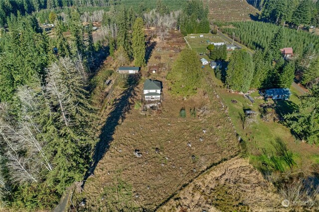 bird's eye view featuring a rural view