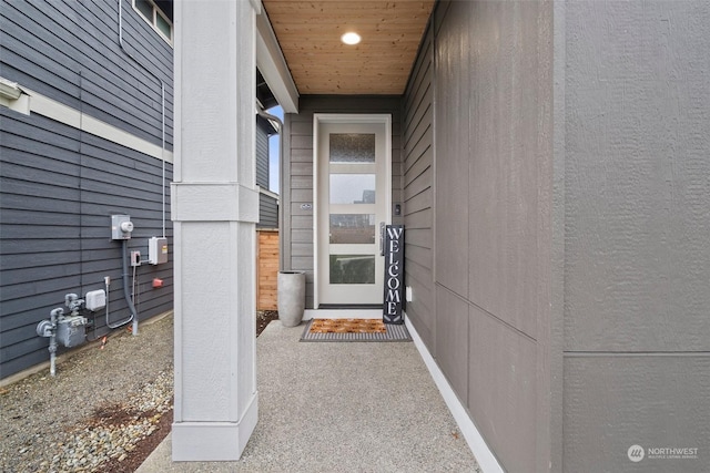 view of doorway to property