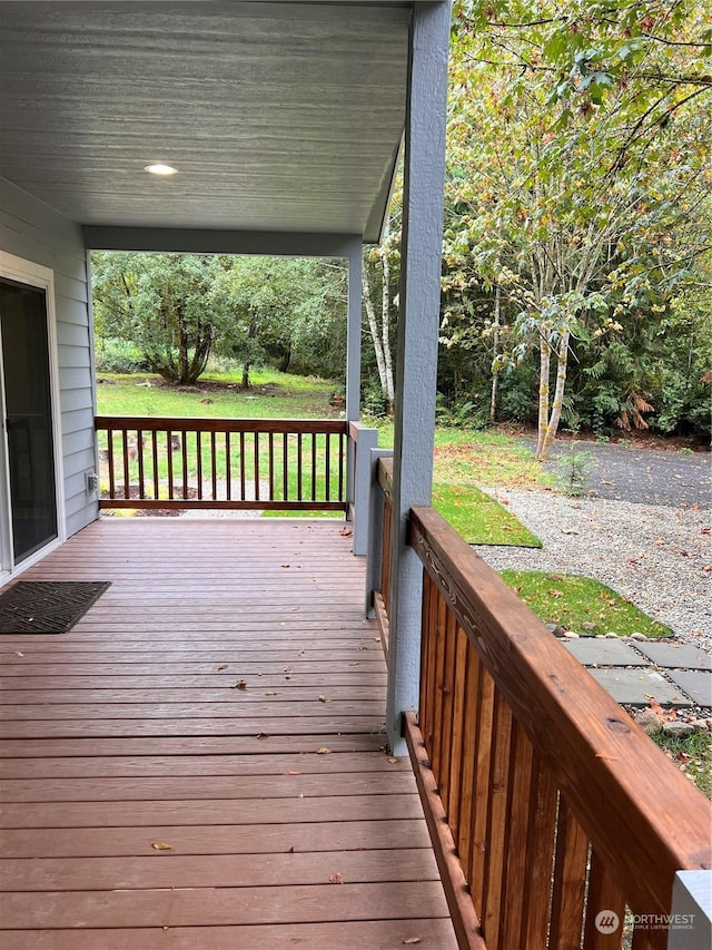 view of wooden terrace