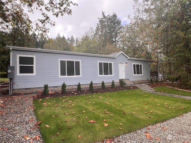 16818 57th St NW, Vaughn, WA 98394 - manufactured / mobile home with crawl space and a front yard