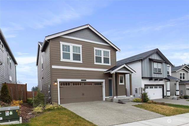 view of front of home featuring a garage