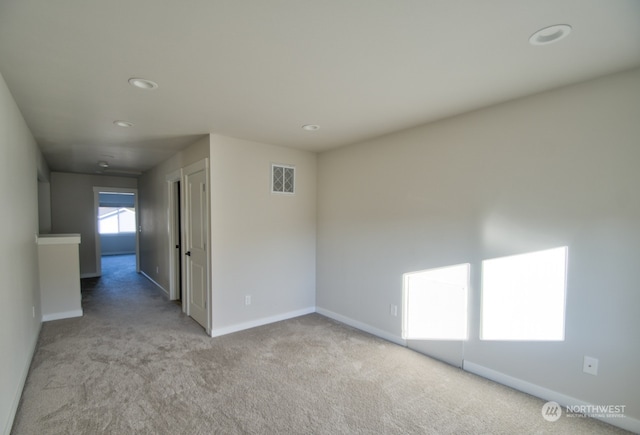 view of carpeted empty room