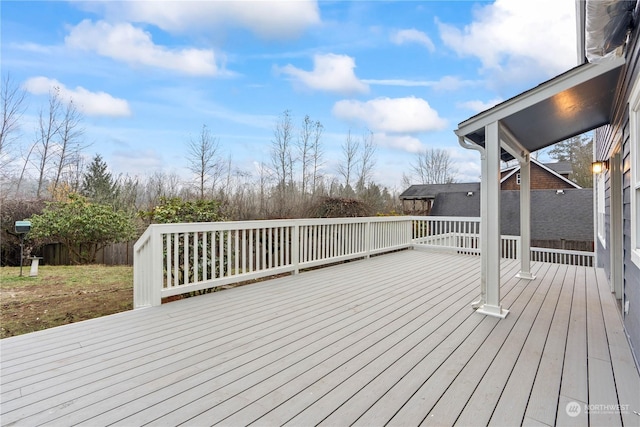 view of wooden terrace