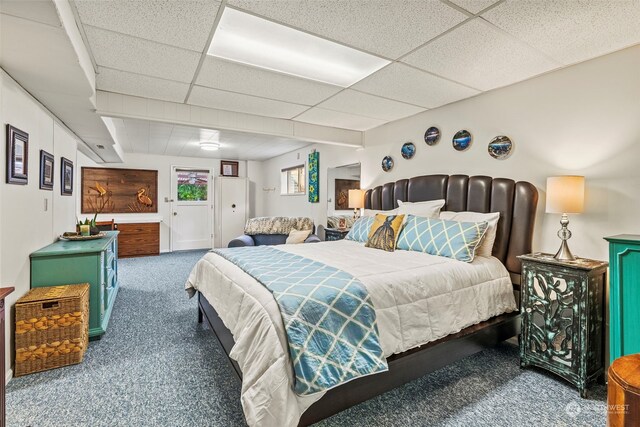 309 E State Route 4, Cathlamet, WA 98612 - bedroom featuring carpet floors and a paneled ceiling
