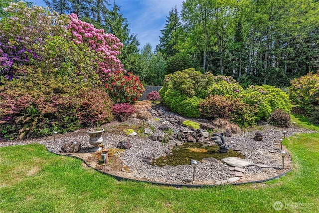 309 E State Route 4, Cathlamet, WA 98612 - view of grassy yard featuring a small pond
