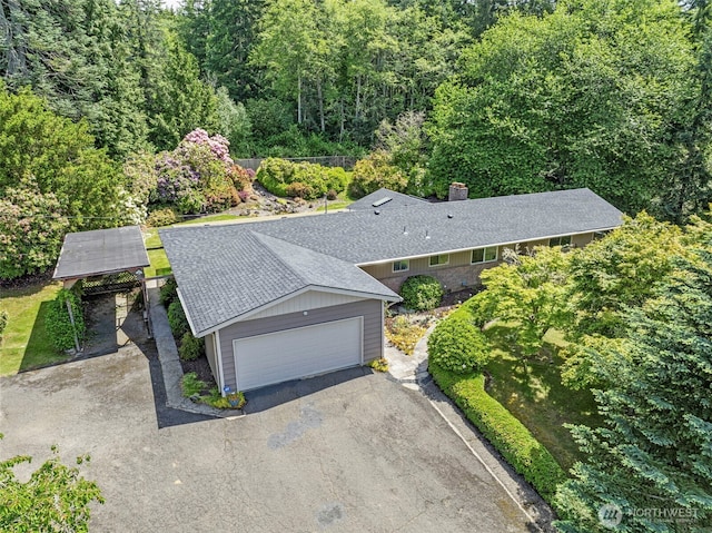 309 E State Route 4, Cathlamet, WA 98612 - aerial view of property and surrounding area featuring a heavily wooded area