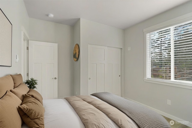 bedroom featuring multiple windows