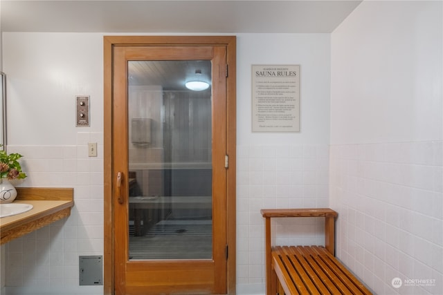 view of sauna / steam room