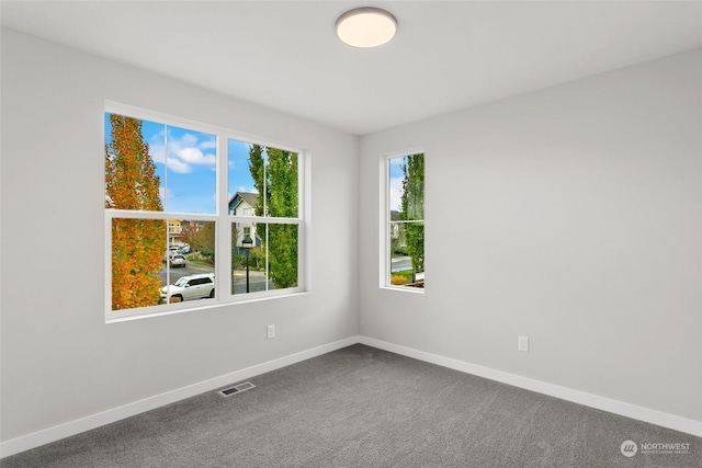 empty room featuring carpet flooring