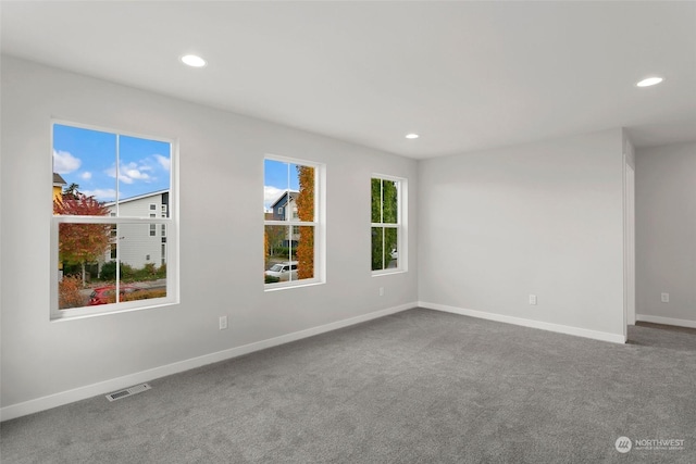 view of carpeted spare room