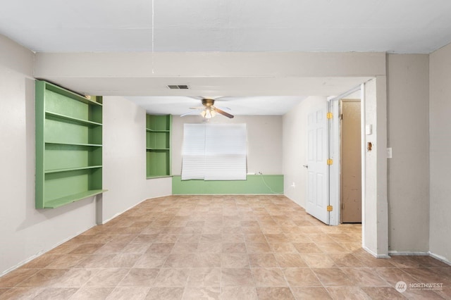 unfurnished room featuring ceiling fan