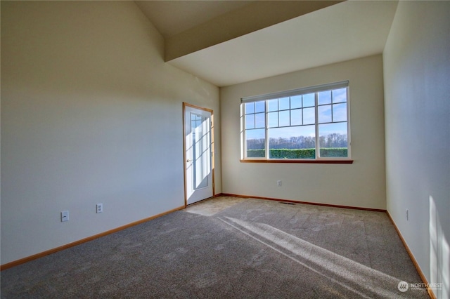 view of carpeted empty room