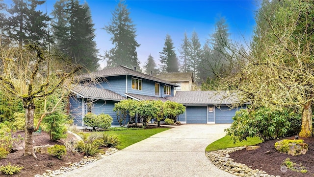 front of property featuring a garage