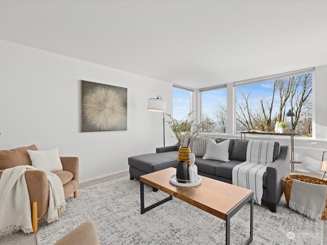 view of carpeted living room