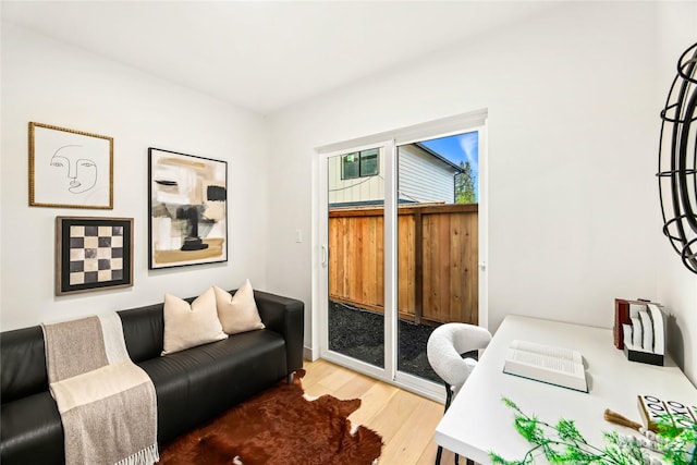 interior space featuring hardwood / wood-style flooring