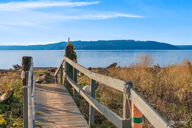 property view of water with a mountain view