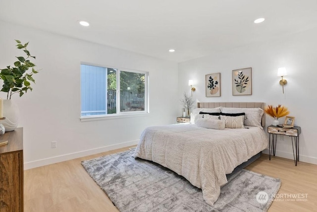 bedroom featuring hardwood / wood-style floors