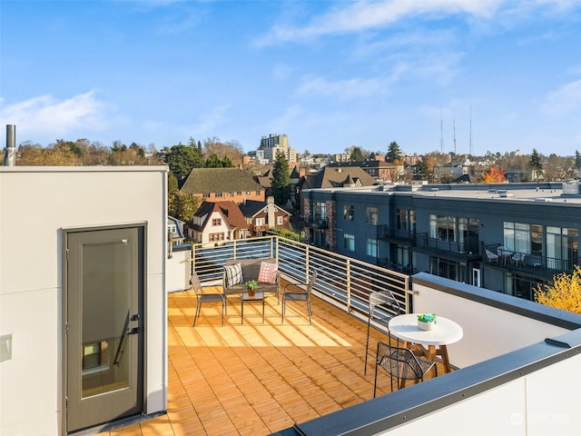 view of patio / terrace with a balcony