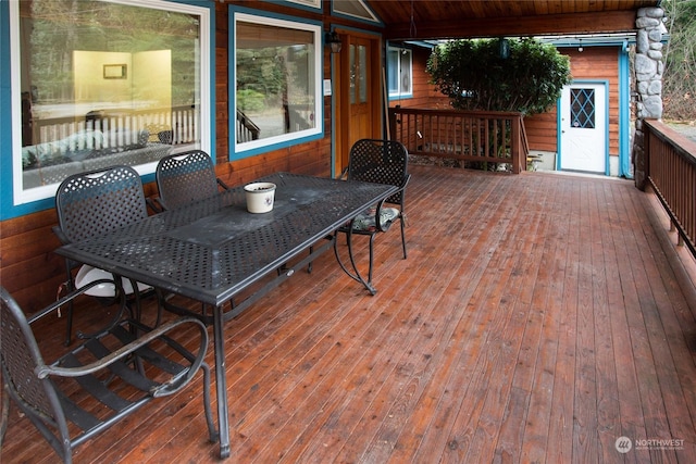 view of wooden deck