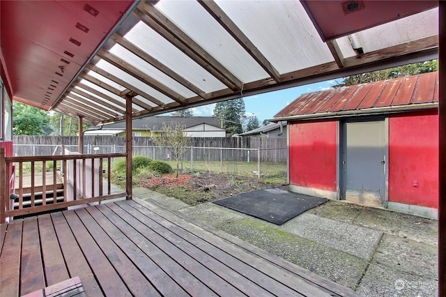 view of wooden terrace