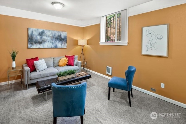 view of carpeted living room