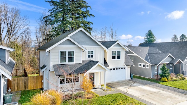 view of front facade with a garage