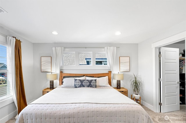 bedroom with carpet floors