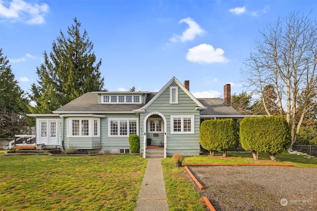 view of front property with a front yard