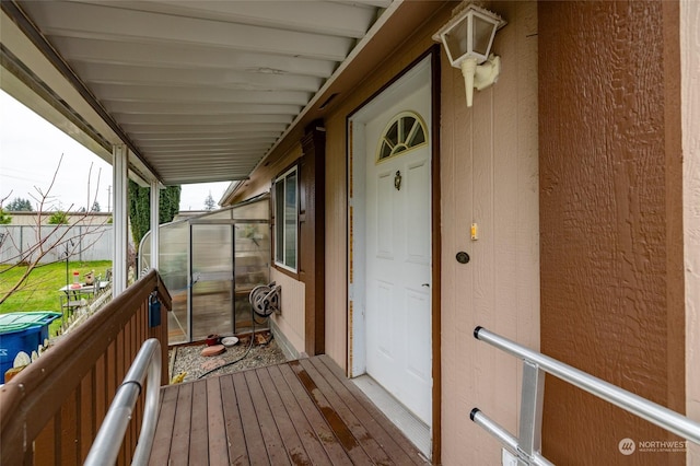 view of wooden terrace