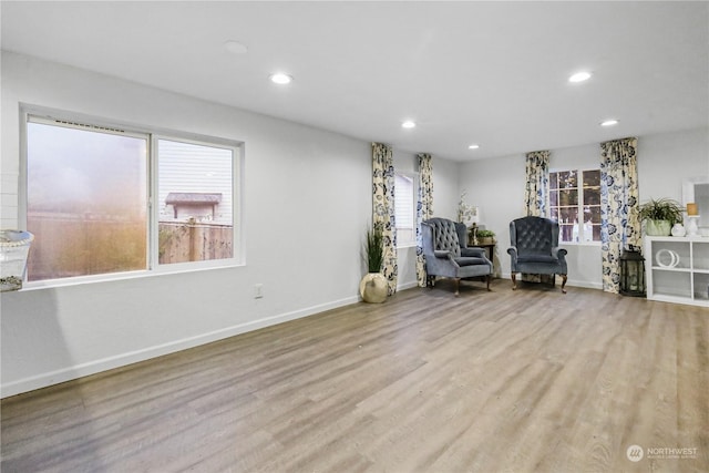 unfurnished room featuring light hardwood / wood-style floors