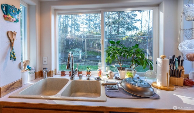 interior details with sink