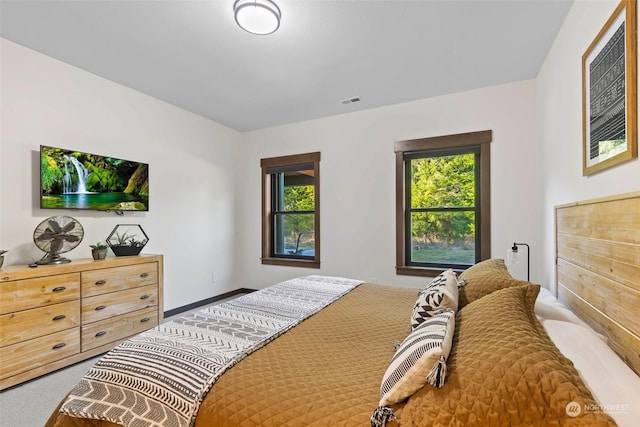 view of carpeted bedroom