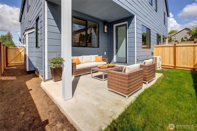 21407 39th Dr SE Unit A, Bothell, WA 98021 - view of patio / terrace with outdoor lounge area and a cooling unit