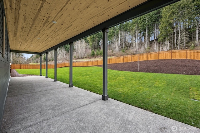 view of patio / terrace featuring a fenced backyard