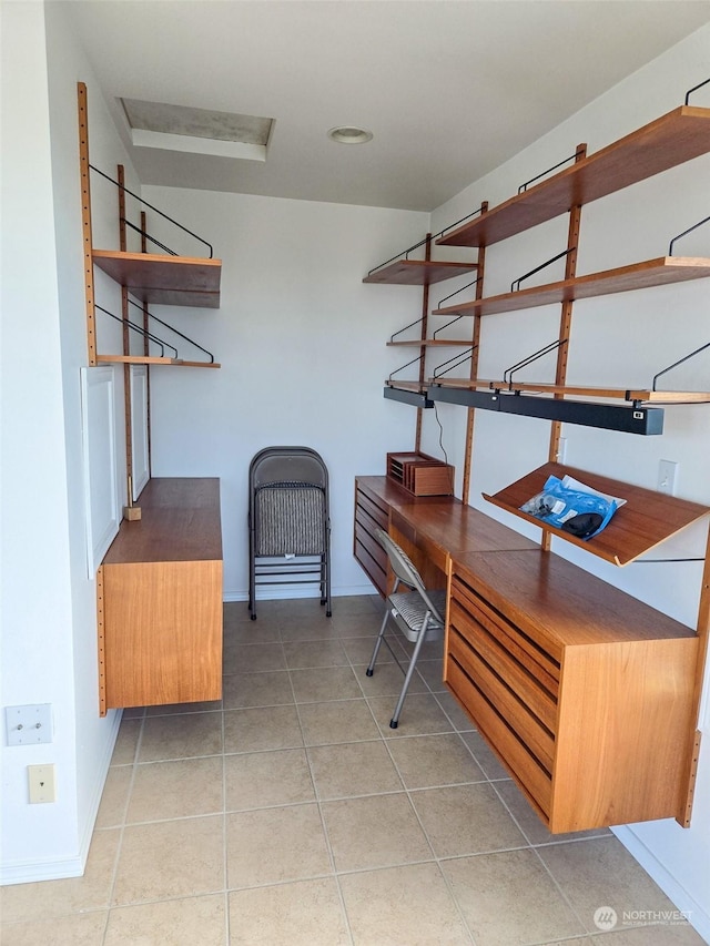 view of tiled office