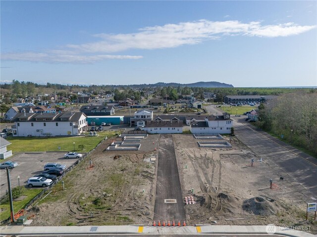 123 7th St SW, Long Beach, WA 98631 - aerial view of residential area with mountains