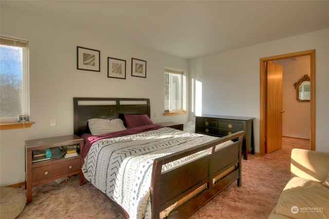 view of carpeted bedroom