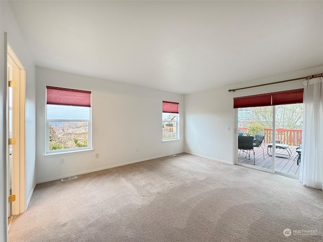 view of carpeted empty room