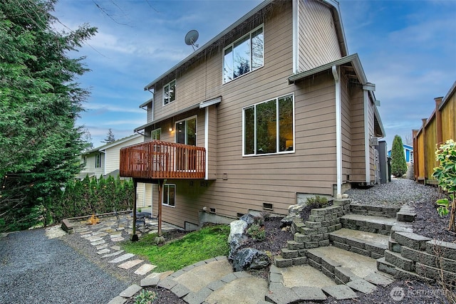 rear view of property with a patio