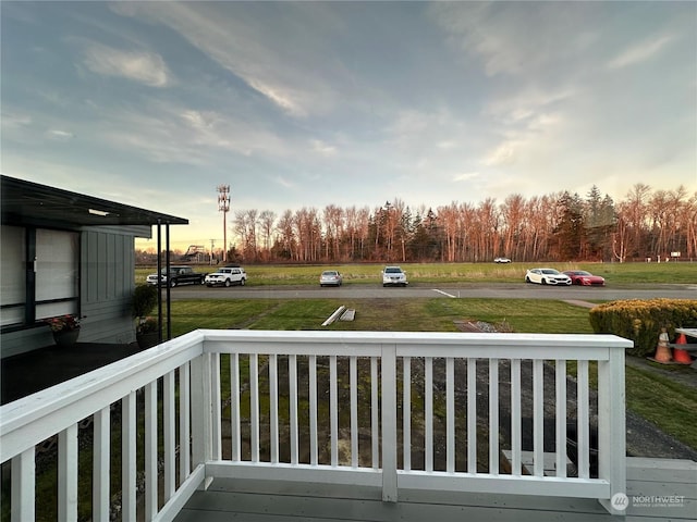 view of deck at dusk