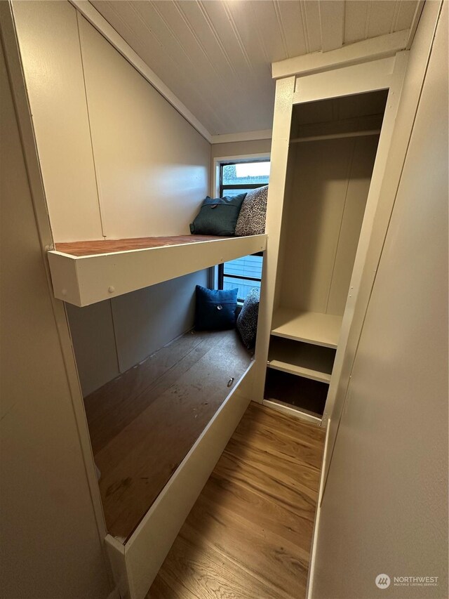 interior space with light hardwood / wood-style floors