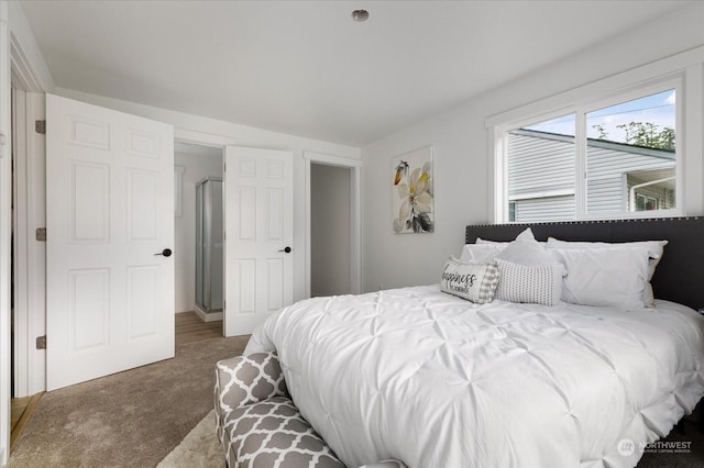 bedroom with carpet floors