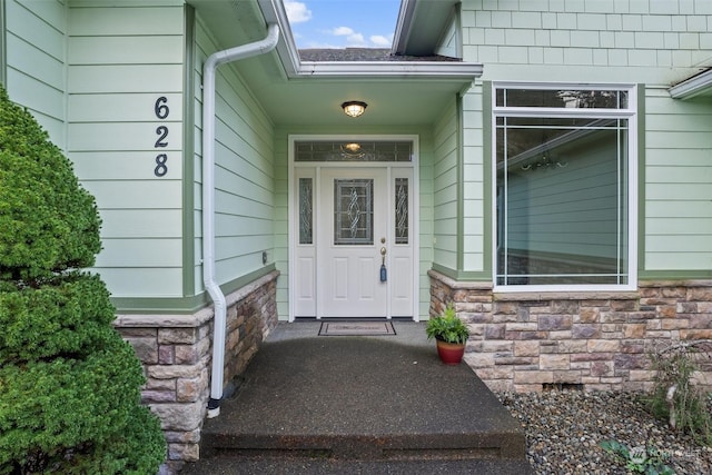 view of doorway to property