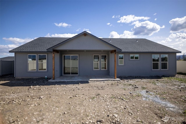 rear view of house featuring a patio