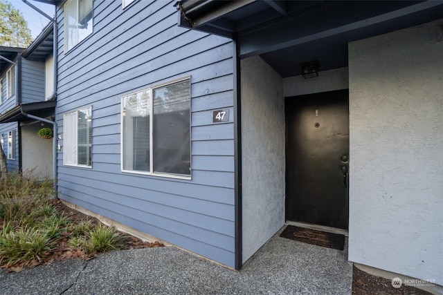 view of doorway to property