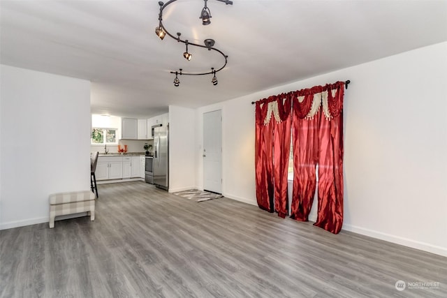 living room featuring light wood-type flooring